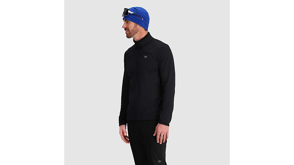 Outdoor Research Vigor Grid Fleece Half Zip - Mens, Black, Extra Large, 3005010001009
