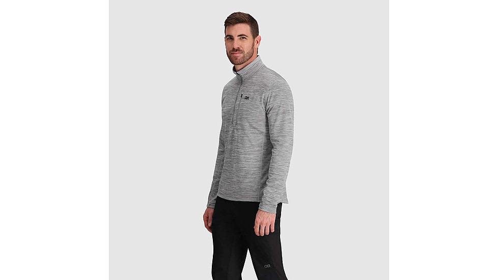 Outdoor Research Vigor Grid Fleece Half Zip - Mens, Grey Heather, 2XL, 3005011050010