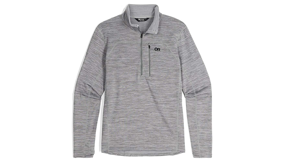 Outdoor Research Vigor Grid Fleece Half Zip - Mens, Grey Heather, 2XL, 3005011050010