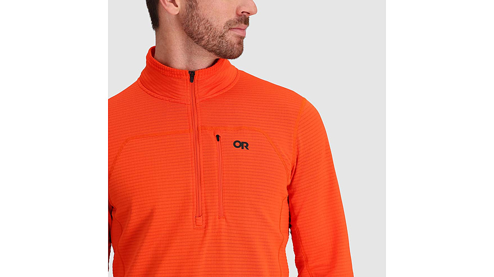 Outdoor Research Vigor Grid Fleece Half Zip - Mens, Spice, Large, 3005012448008