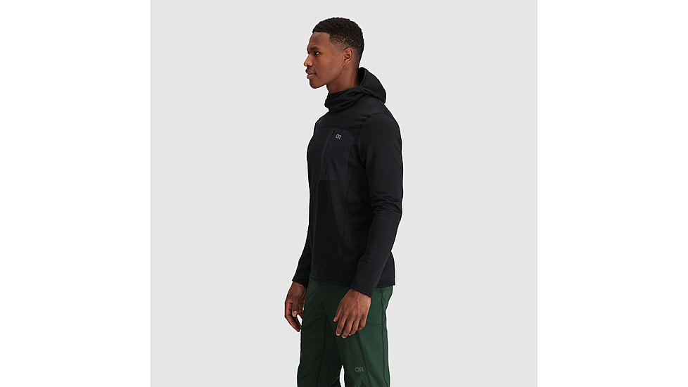 Outdoor Research Vigor Grid Fleece Pullover Hoodie - Mens, Black, Large, 3005020001008