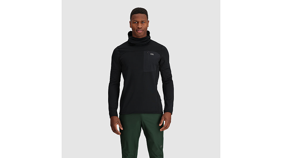 Outdoor Research Vigor Grid Fleece Pullover Hoodie - Mens, Black, Large, 3005020001008
