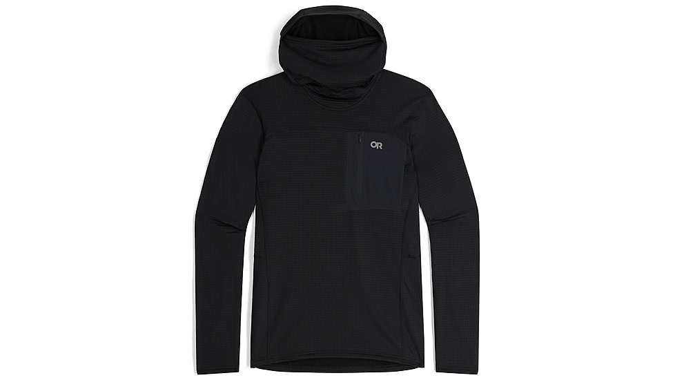 Outdoor Research Vigor Grid Fleece Pullover Hoodie - Mens, Black, Large, 3005020001008