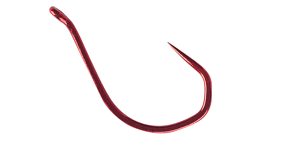 Owner Hooks Barbless No Escape Hook, Red, # 4, 4106-073