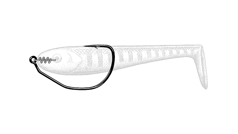 Owner Hooks Beast Hook with Twistlock Centering-Pin Spring, Black Chrome, 4/0, 5130-141