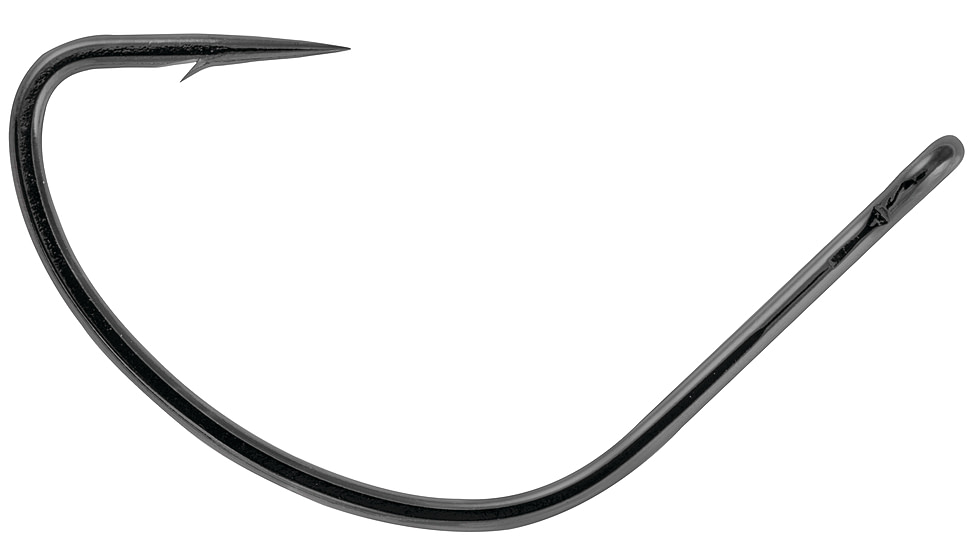 Owner Hooks K-Hook, Needle Point, Extra Wide Gap, Kahle Straight Eye, Black Chrome, Size 2/0, 6 Per Pack, 5173-121