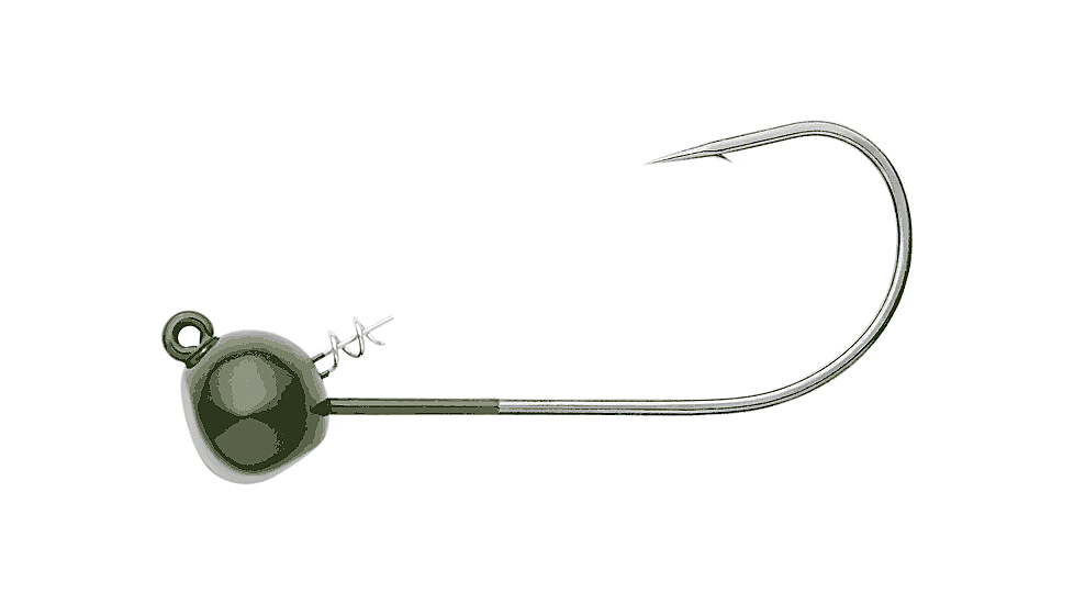 Owner Hooks Stick Bait Shaky Head - Green Pumpkin, 6/0 - 1/2 oz., 4156GP-086
