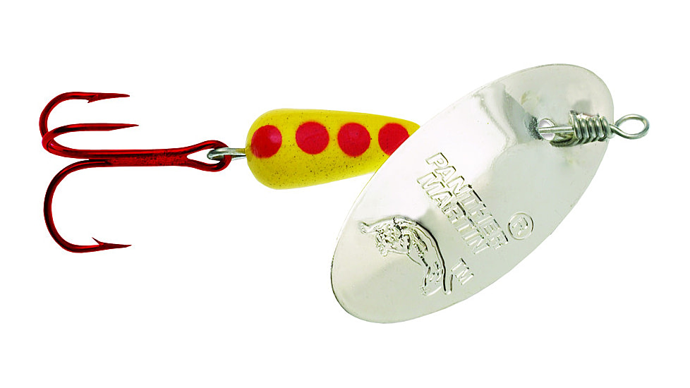 Panther Martin Classic Red Hook In-Line Spinner, #4, 1/8oz, Silver, 4PMRRH-S