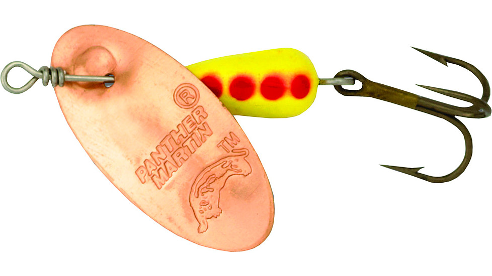 Panther Martin Classic Regular In-Line Spinner, #2, 1/16 oz, Yellow &amp; Red, 2PMCB-CY