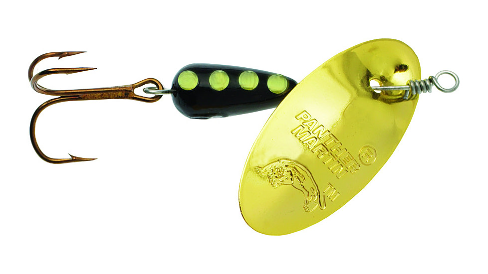 Panther Martin Classic Regular In-Line Spinner, #9, 3/8oz, Gold, 9PMR-G
