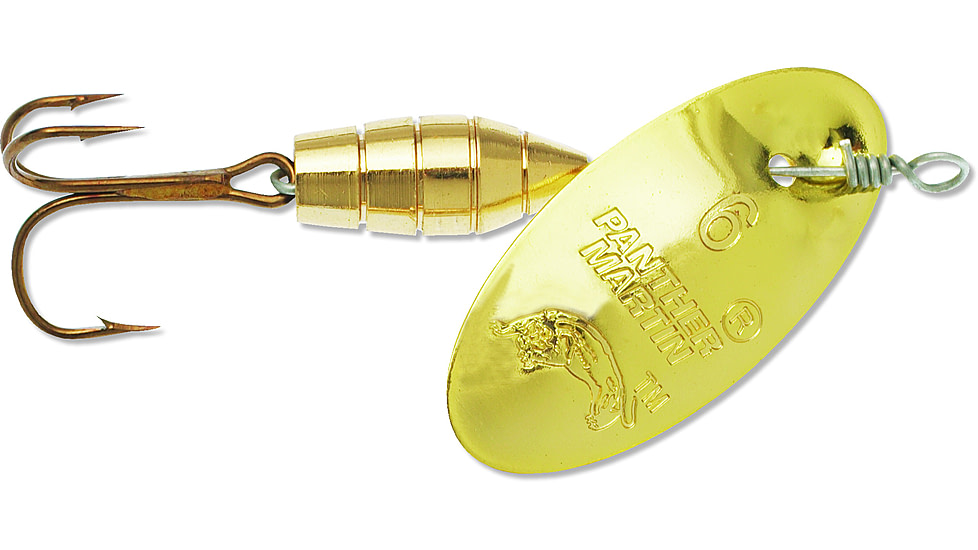 Panther Martin Deluxe Regular In-Line Spinner, #2, 1/16oz, Gold, 2PMD-G