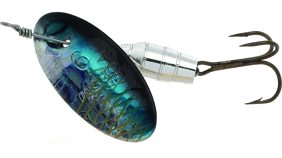 Panther Martin Holographic Deluxe In-Line Spinner #9, 3/8oz, Holographic Silver &amp; Blue, 9PMHD-SBH