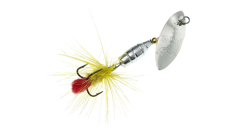 Panther Martin Willow Strike Metal Fly, Silver &amp; Yellow, Size 6, 6PMWSMF-SY