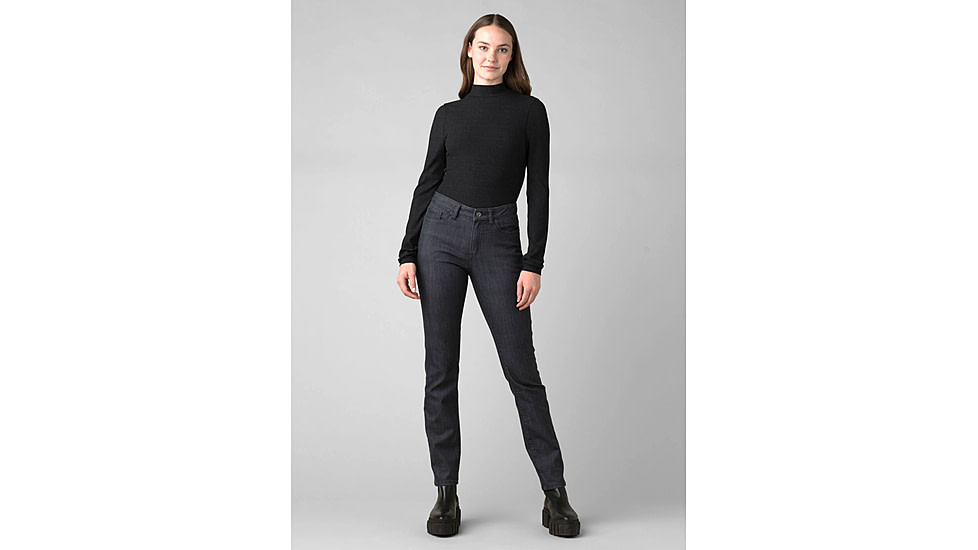 prAna Foundation Rib Mock Neck - Women's, Small, Black Heather, 1967251-001-S