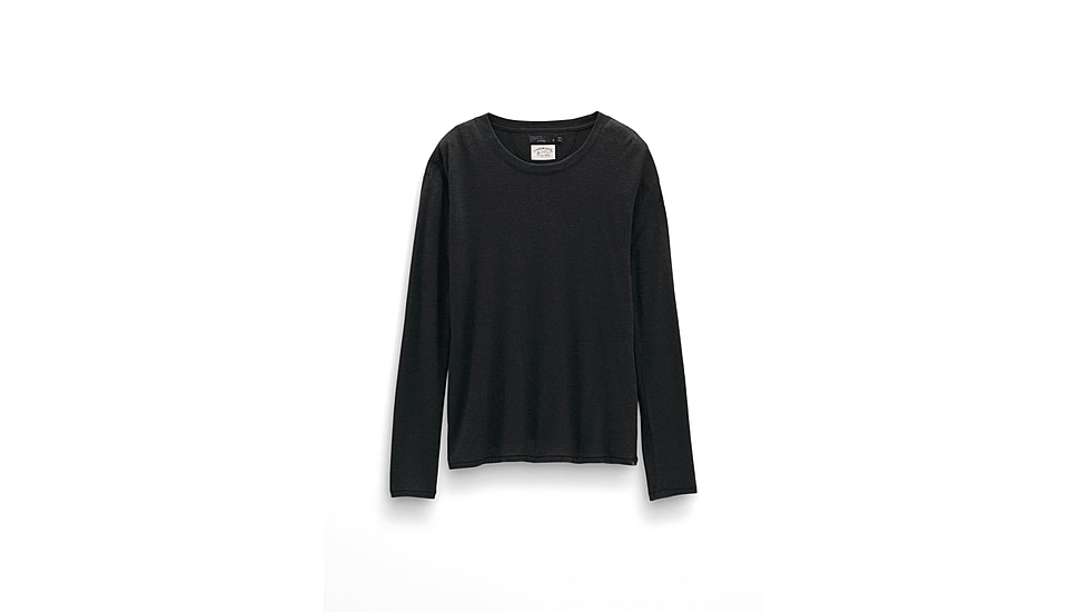 prAna Cozy Up Long Sleeve Tee - Womens, Black, S, 1971131-001-S