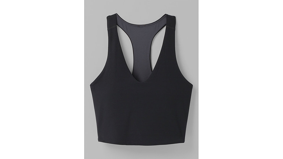 prAna Momento Crop Top - Womens, Large, Black, 1963231-002-L