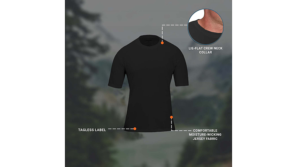 Propper 3 Pack Crew Neck Tee - Mens, Black, 3XL, F58306N0013XL