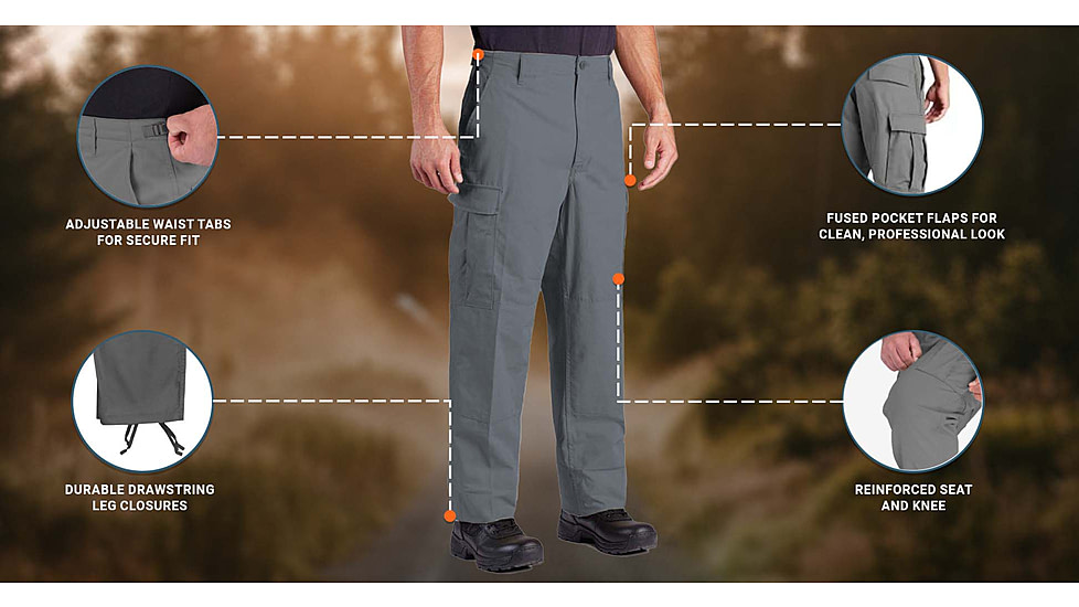 Propper BDU Zipper Fly Trouser - Mens, Grey, Medium, Large, F520538020M3