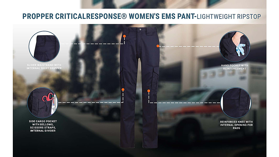 Propper CRITICALRESPONSE EMS Lightweight Ripstop Pants - Womens, LAPD Navy, 6R, F5286504506R