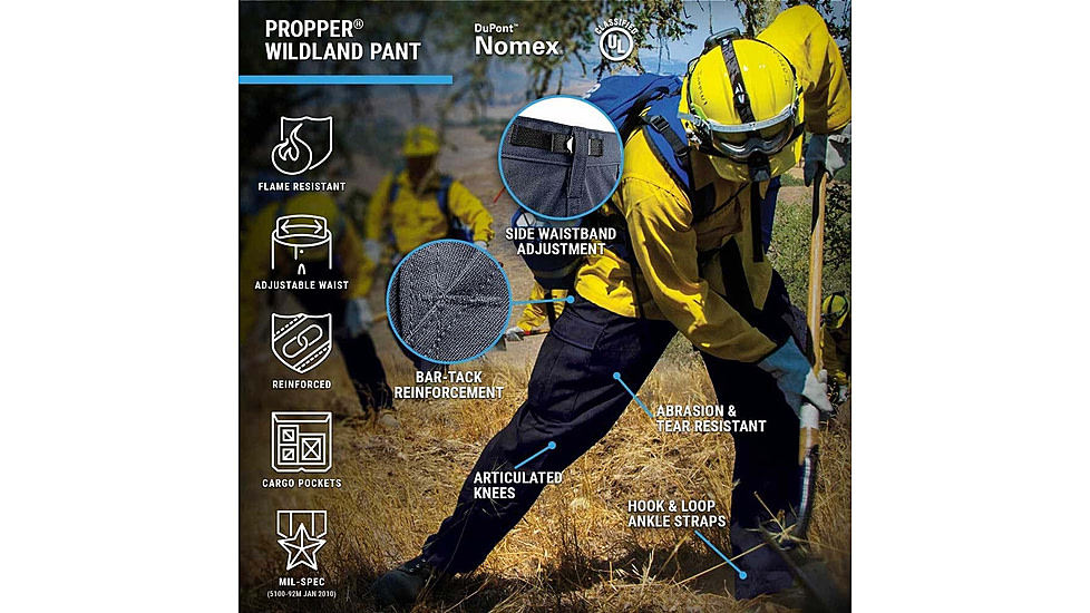 Propper Dual Compliant Wildland Station Pants - Mens, Station Navy, Medium, Short, F52380J498M1