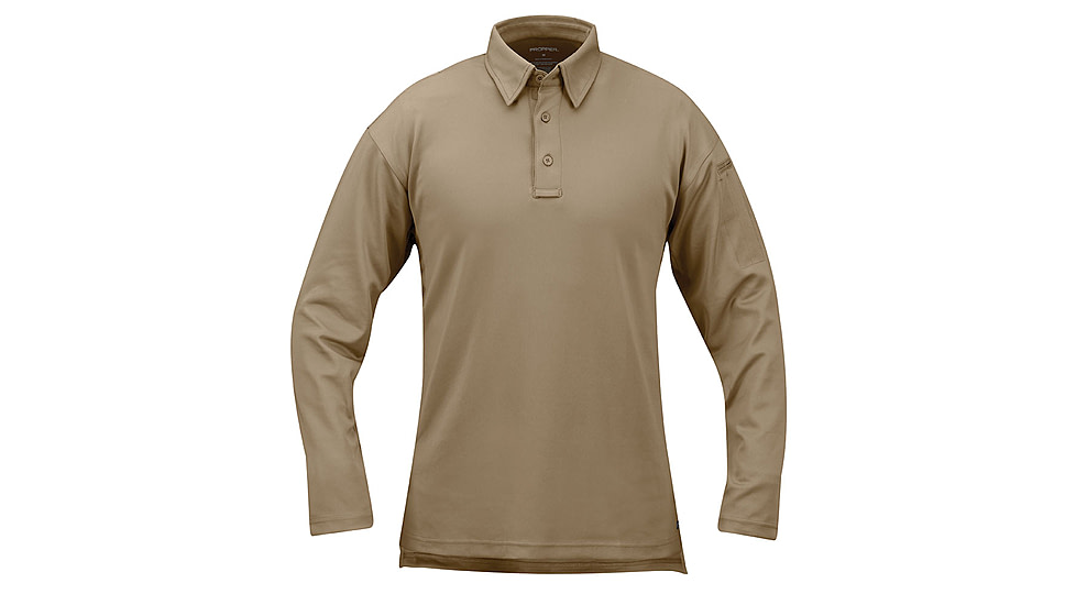 Propper I.C.E. Performance Polo Long Sleeve - Mens, Silver Tan, 6XL, F5315722266XL