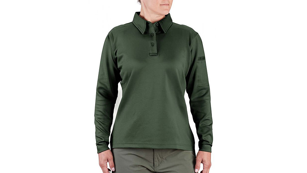 Propper I.C.E. Performance Polo Long Sleeve - Womens, Dark Green, Large, F535772311L