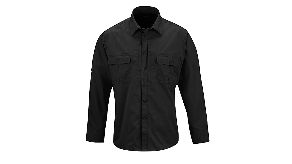 Propper Kinetic Long Sleeve Shirt - Mens, Black, 4XL, Regular, F53714X0014XL2