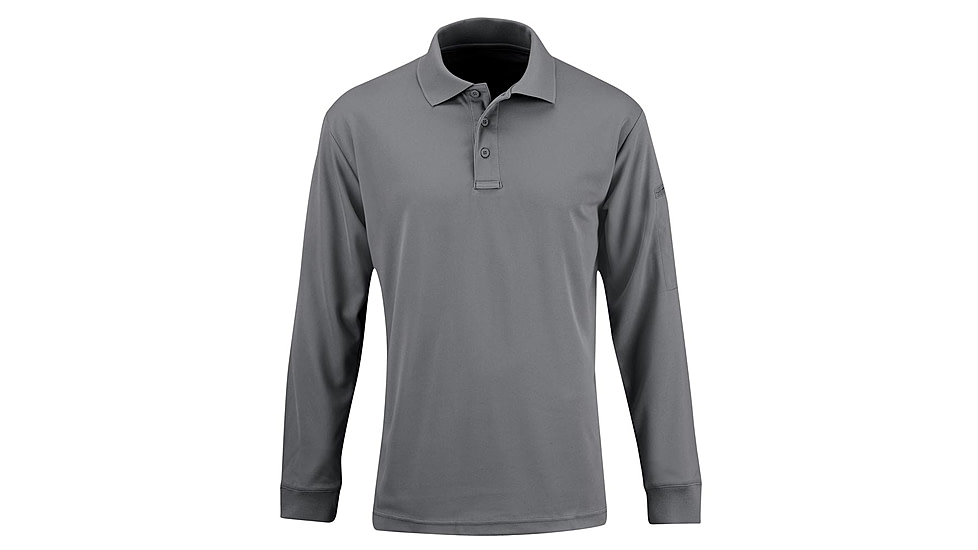 Propper Long Sleeve Uniform Polo - Mens, Grey, Large, F53564C020L