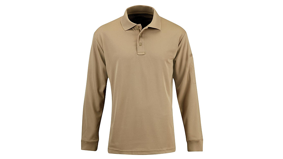 Propper Long Sleeve Uniform Polo - Mens, Silver Tan, Small, F53564C226S