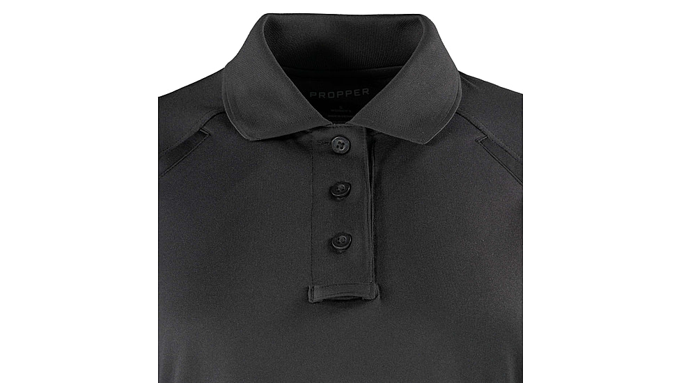 Propper Raglan Utility Short Sleeve Polo - Womens, Black, S, F530901001S