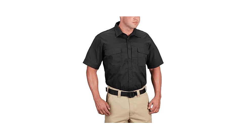 Propper RevTac Stretch Tactical Short Sleeve Shirt - Mens, Black, 5XL, F5314050015XL