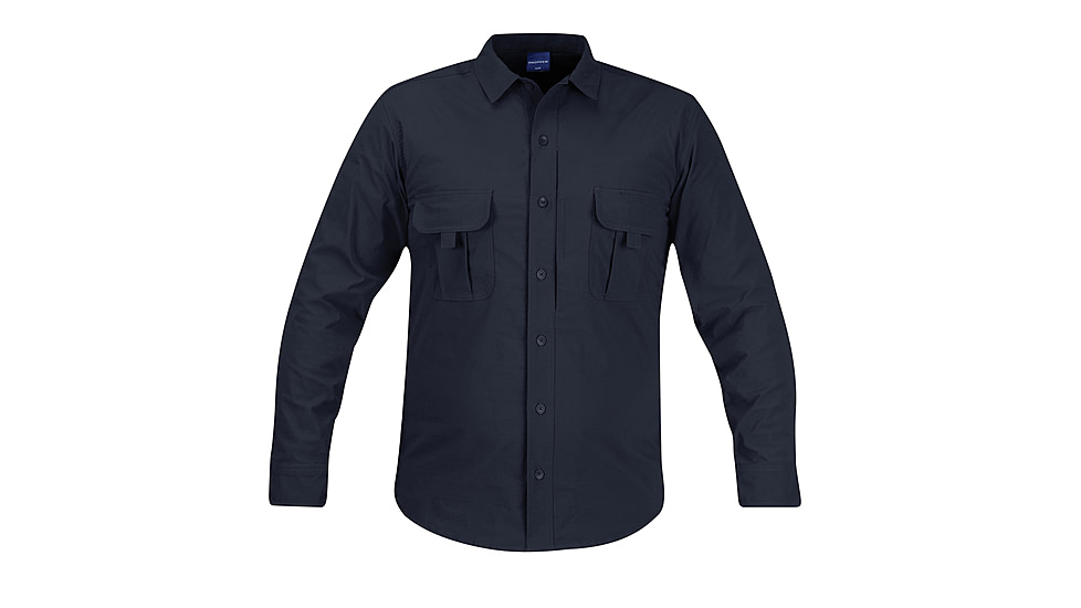 PROPPER Summerweight Tactical Mens Long Sleeve Shirt, LAPD Navy, 4XL-R F53463C4504XL2