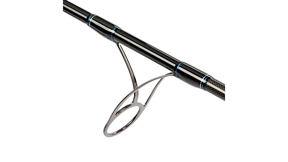 Quantum Benchmark Spinning Reel and Rod Combo, 7ft, 1-PC, Heavy, Moderate-Fast Rod, Graphite Composite Blank, SZ 8000 Reel, 5+1 Bearings, 4.7-1 Ratio, Silver/Blue, BK8000701H1530.P2