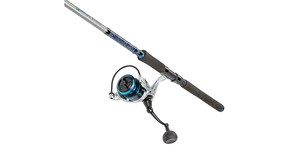 Quantum Strive Spinning Reel and Rod Combo, 7ft, 1-PC, Medium, Fast Rod, Graphite Composite Blank, SZ 5000 Reel, 4+1 Bearings, 5.6-1 Ratio, Silver/Blue, SV5000701M1220.P2