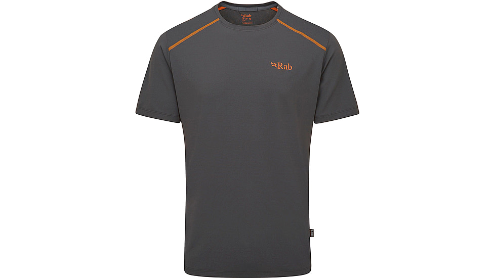 Rab Force Tee - Mens, Graphene, Small, QBL-05-GRH-SML
