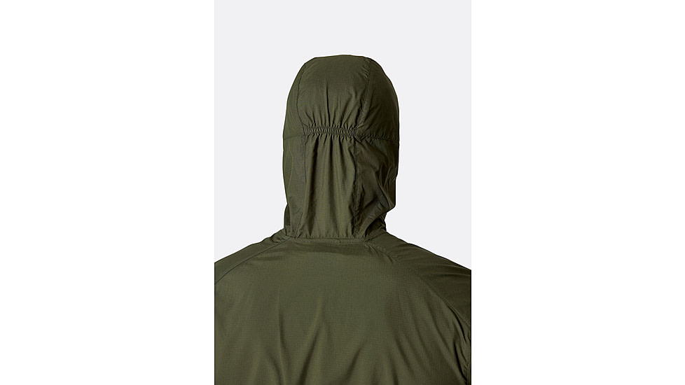 Rab Windgather Hooded Jacket - Mens, Army, Extra Large, QWS-84-ARM-XLG