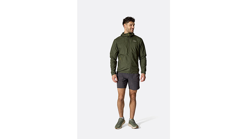 Rab Windgather Hooded Jacket - Mens, Army, Extra Large, QWS-84-ARM-XLG