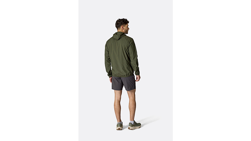 Rab Windgather Hooded Jacket - Mens, Army, Extra Large, QWS-84-ARM-XLG