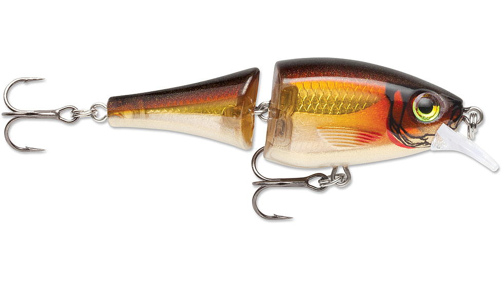 Rapala BX Jointed Shad Crankbait, 6ft, 2.5in, 1/4 oz, Gold Shiner, BXJSD06GSH
