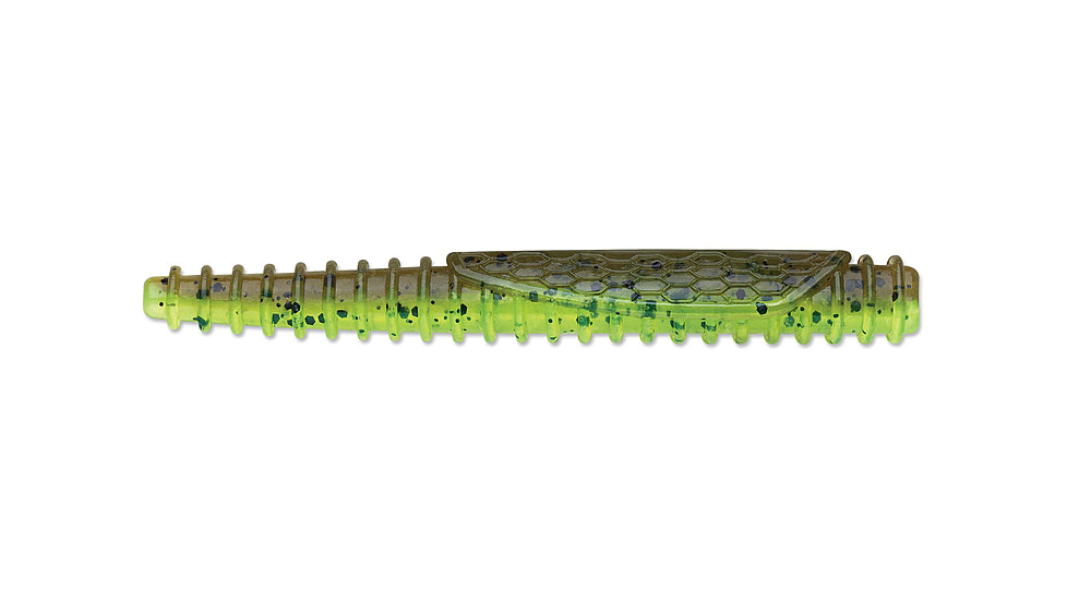 Rapala CrushCity Ned Belt, 10 Pack, Green Pumpkin Chartreuse Pepper, 3in, CCNBT3GPCH