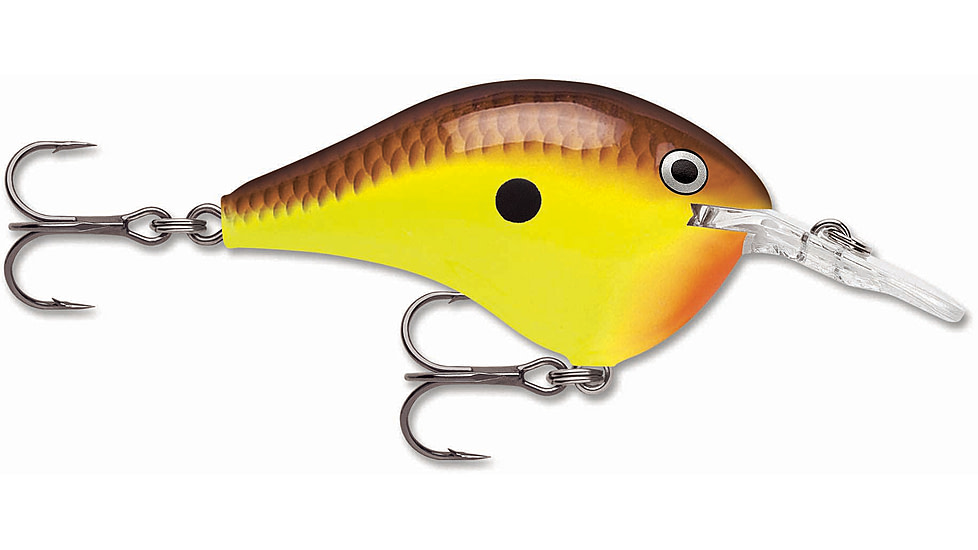 Rapala Dives-To 06 Lure, Chartreuse Brown, DT06CTB