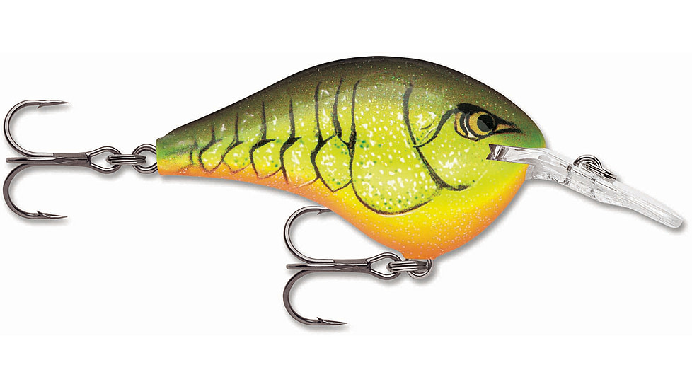 Rapala Dives-To 06 Lure, Chartreuse Rootbeer Crawdad, DT06CRTBC