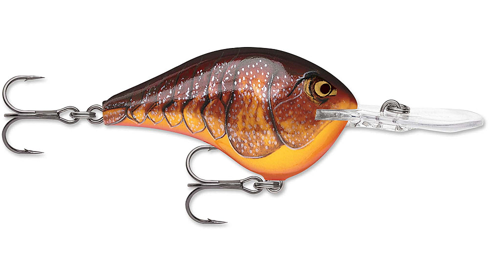 Rapala Dives To 16 Crankbait 2.75ft, 3/4oz, Floating, Dark Brown Crawdad, DT16DCW