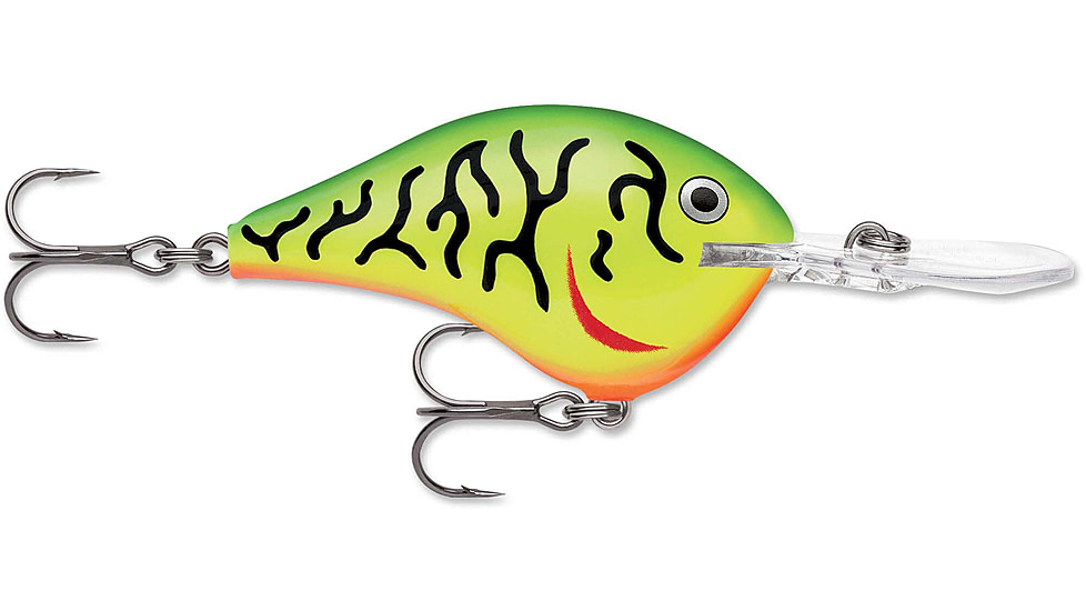 Rapala Dives To 16 Crankbait 2.75ft, 3/4oz, Floating, Firetiger, DT16FT