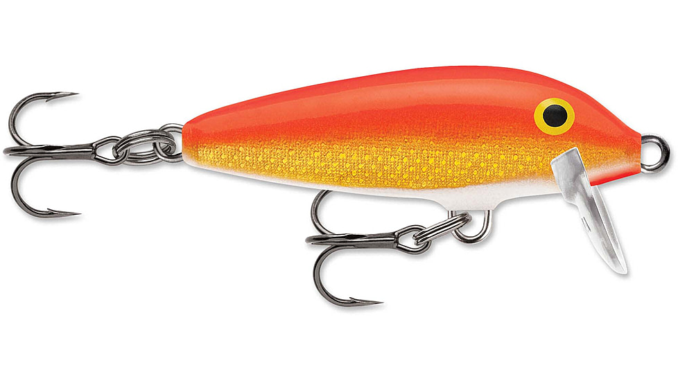 Rapala Original Floater 03 Lure, Gold Fluorescent Red, F03GFR