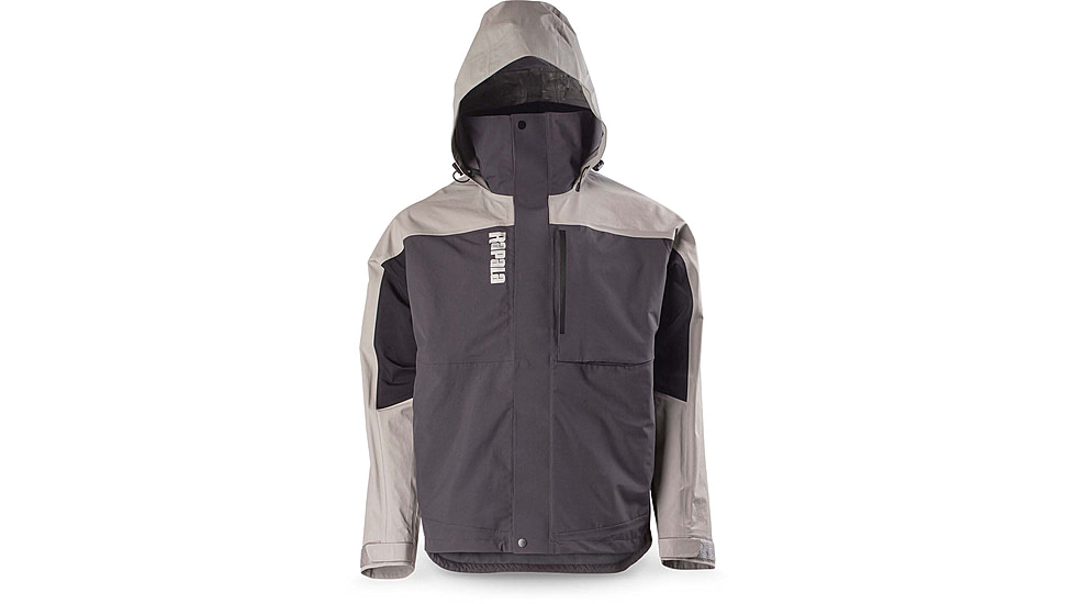 Rapala Rain Pro Jacket, Grey Black, Large, RR1PJ-L