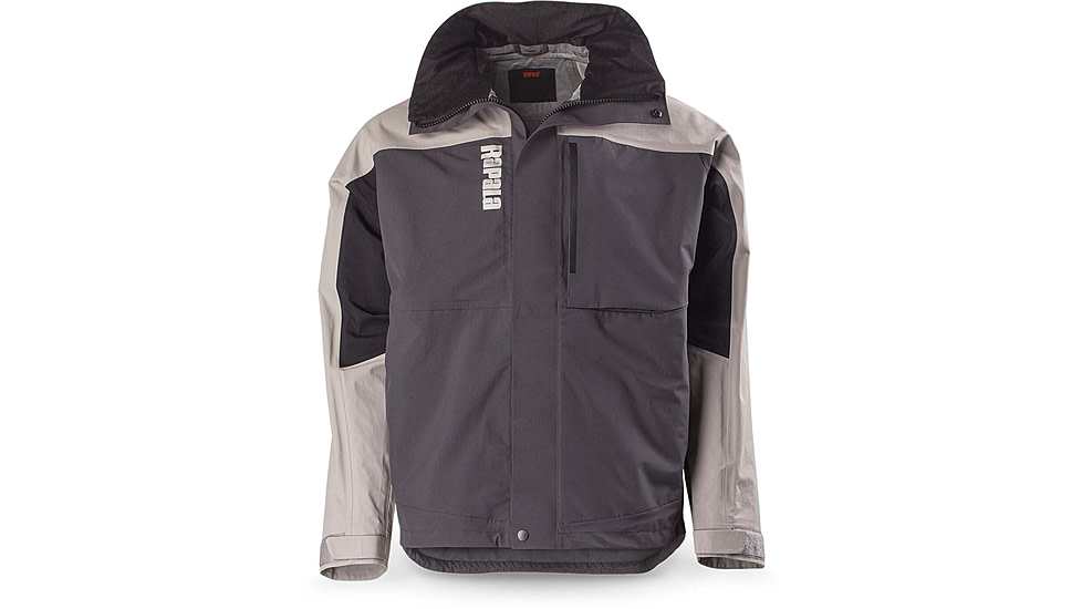 Rapala Rain Pro Jacket, Grey Black, Large, RR1PJ-L