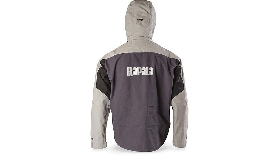 Rapala Rain Pro Jacket, Grey Black, Large, RR1PJ-L