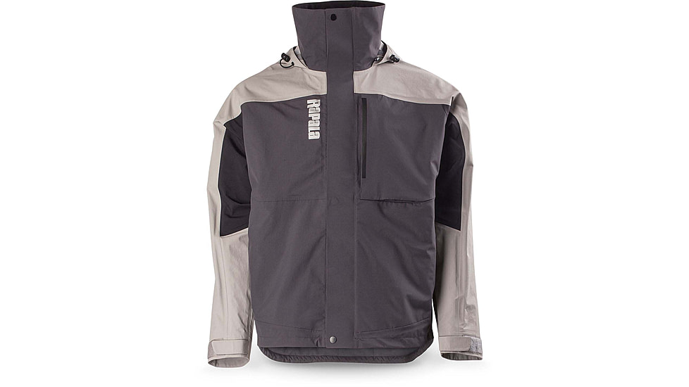 Rapala Rain Pro Jacket, Grey Black, Large, RR1PJ-L