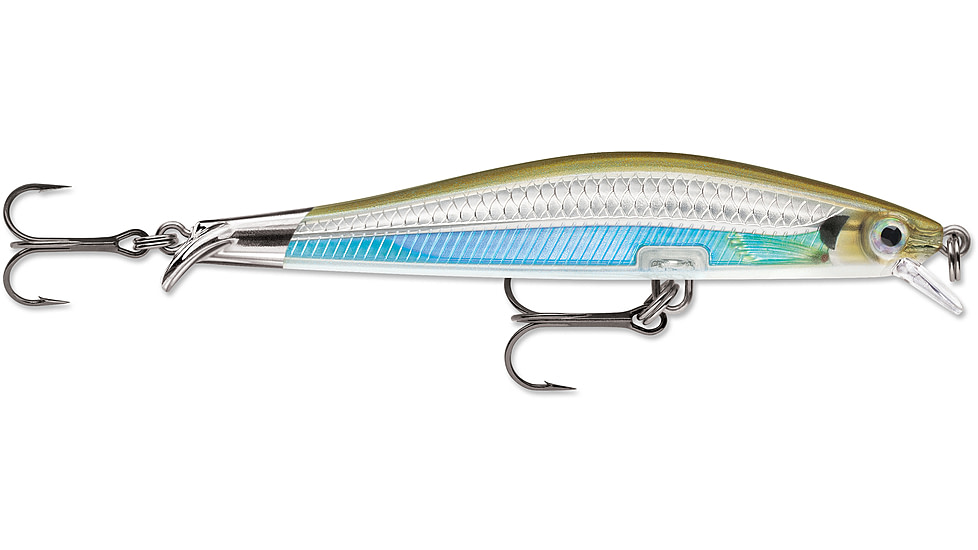 Rapala Ripstop 9 Jerkbait, 3-4Ft. Swimming Depth, Moss Back Shiner, 3-1/2in, 1/4oz, RPS09MBS